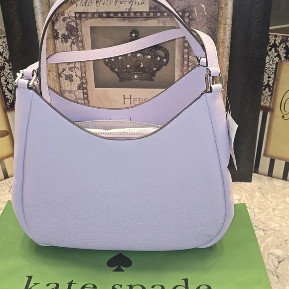 NWT- Kate Spade Kayla Pebbled Leather Large Hobo Lilac